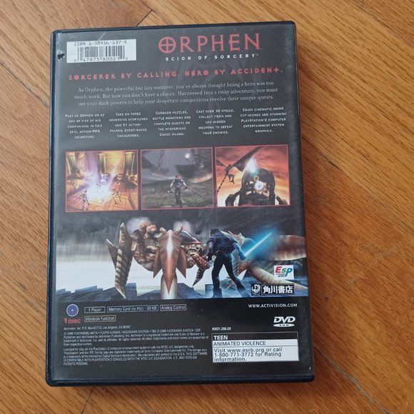 Orphen Scion of Sorcery For Playstation 2 PS2 Video Game - Picture 4 of 4